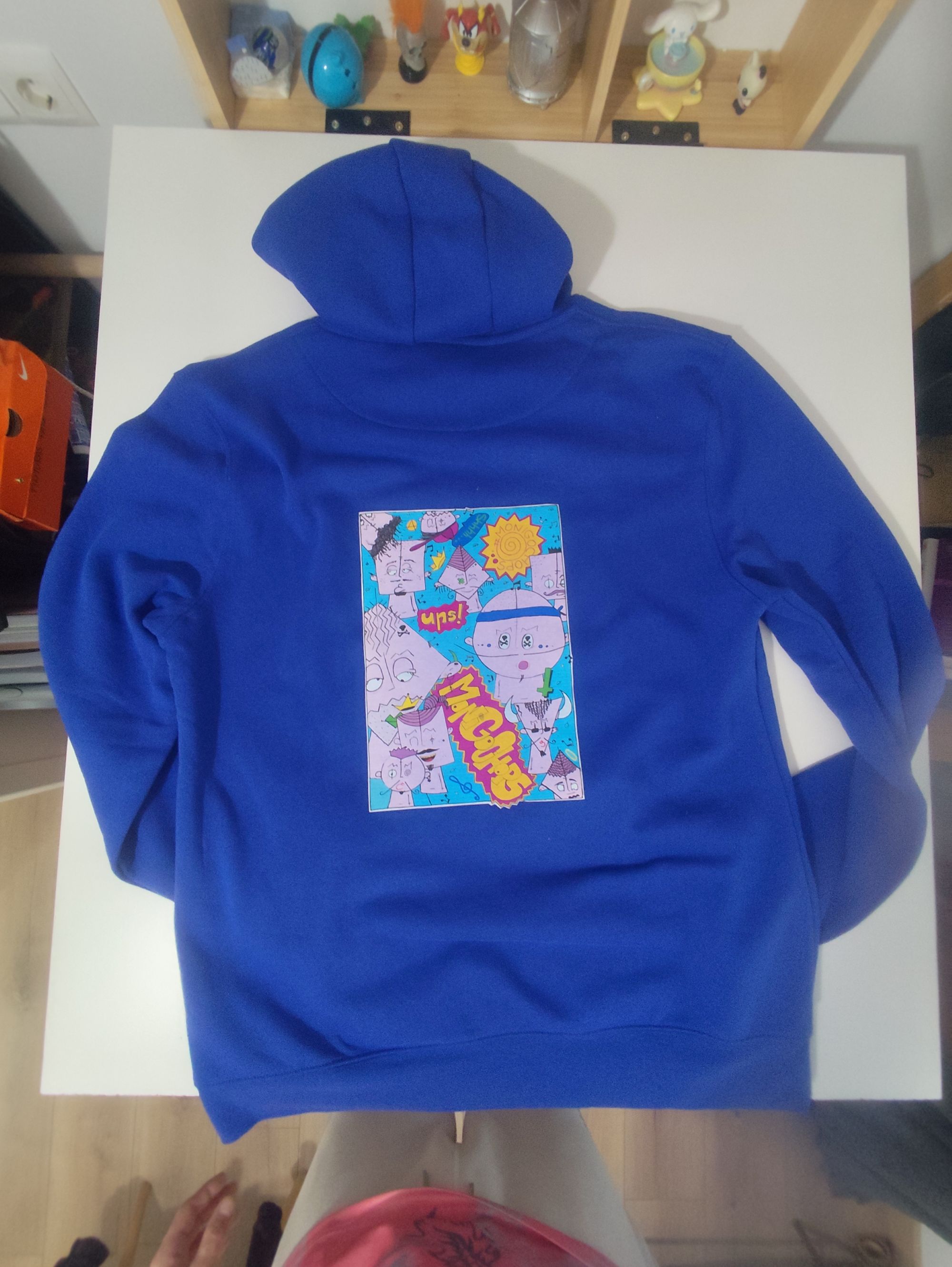 Sudadera azul oscuro XL trasera
